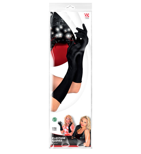 Widmann SRL Handschoenen lycra 37cm zwart