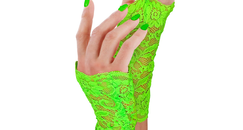 Widmann SRL Handschoenen neon groen kant