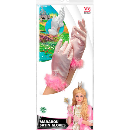 Widmann SRL Handschoenen roze glamour kinderen