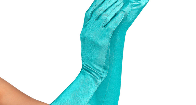 Widmann SRL Handschoenen satijn elastisch lichtblauw