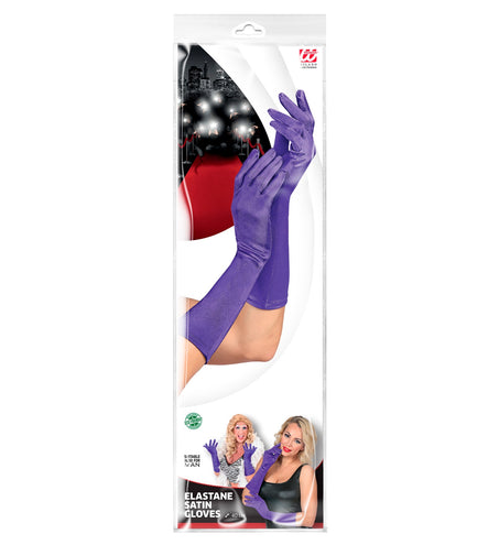 Widmann SRL Handschoenen satijn elastisch paars