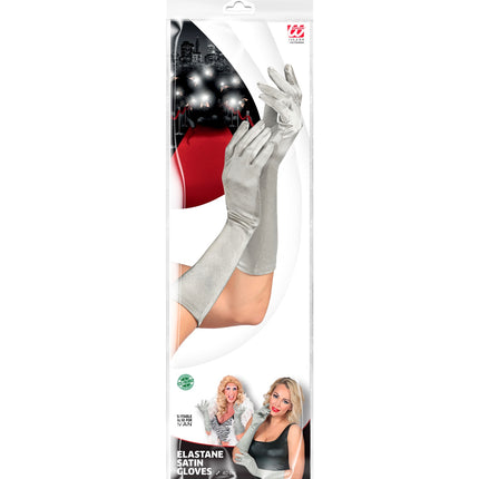 Widmann SRL Handschoenen satijn elastisch zilver