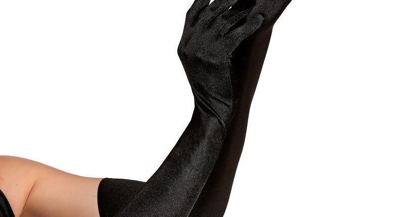 Widmann SRL Handschoenen satijn zwart 60cm