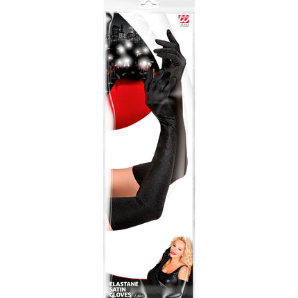 Widmann SRL Handschoenen satijn zwart 60cm