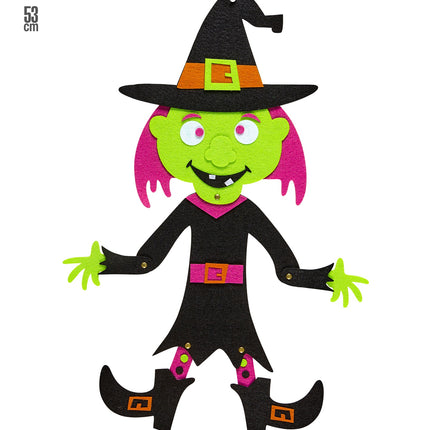 Widmann SRL Hangdecoratie Heks 53cm