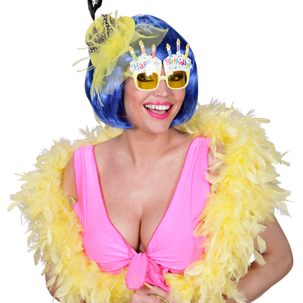 Widmann SRL Happy Birthday bril met taart