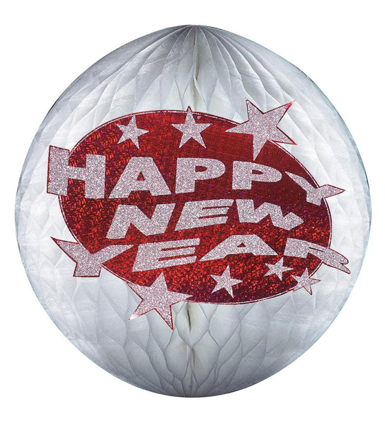 Widmann SRL Happy new year decoratie bol rood
