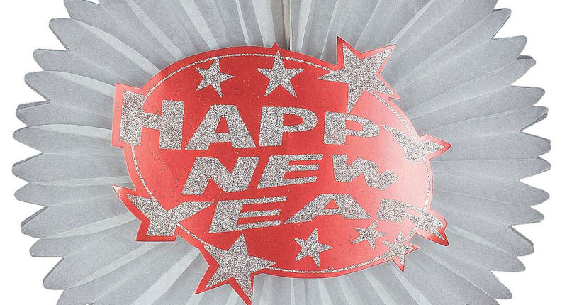 Widmann SRL Happy new year decoratie rood