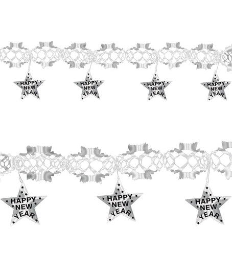 Widmann SRL Happy new year laser slinger zilver 3 meter