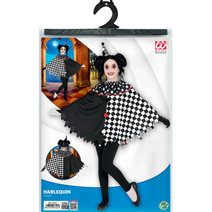 Widmann SRL Harlekijn poncho kinderen