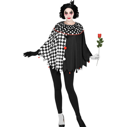 Widmann SRL Harlekijn poncho volwassenen