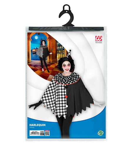 Widmann SRL Harlekijn poncho volwassenen