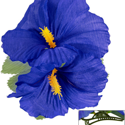 Widmann SRL Hawaii bloem haarclip donker blauw