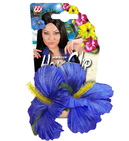 Widmann SRL Hawaii bloem haarclip donker blauw