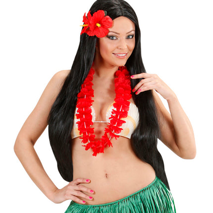Widmann SRL Hawaii bloem haarclip rood