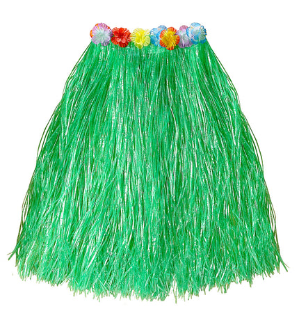 Widmann SRL Hawaii rok groen met bloemenriem lang