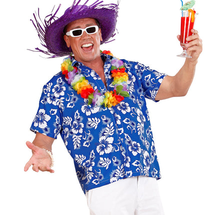 Widmann SRL Hawaii shirt blauw tropical Danny
