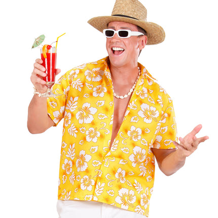 Widmann SRL Hawaii shirt geel tropical Danny