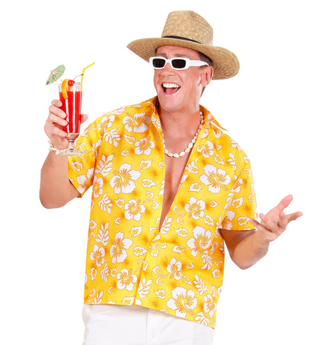 Widmann SRL Hawaii shirt geel tropical Danny