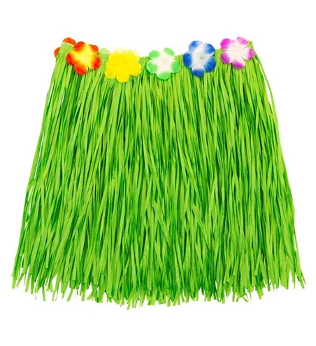 Widmann SRL Hawaiirokje groen met bloemenriem 40cm Maud