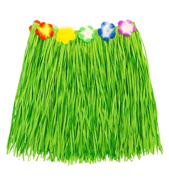 Widmann SRL Hawaiirokje groen met bloemenriem 40cm Maud