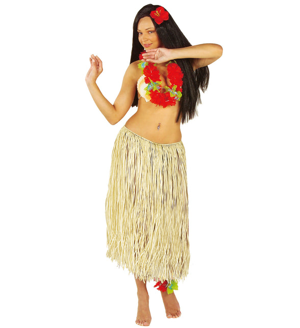 Widmann SRL Hawaiirokje naturel lang volwassenen