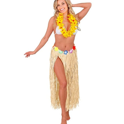 Widmann SRL Hawaiirokje naturel met bloemenriem 80cm Ruben