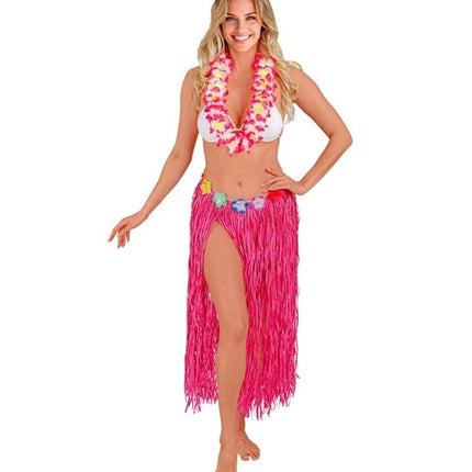 Widmann SRL Hawaiirokje roze met bloemenriem 80cm Mees