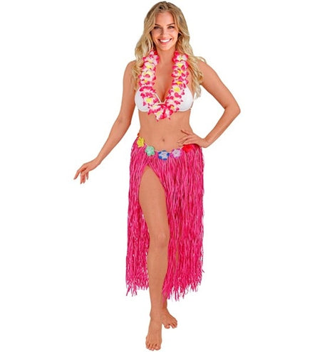 Widmann SRL Hawaiirokje roze met bloemenriem 80cm Mees