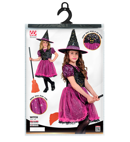 Widmann SRL Heks kind roze Eva