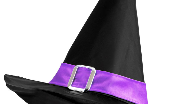 Widmann SRL Heksen hoed kind met paarse riem