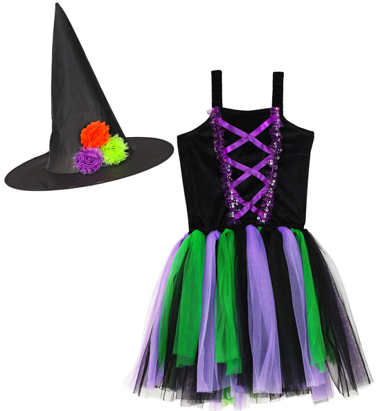 Widmann SRL Heksen jurkje Mika meisje 110cm