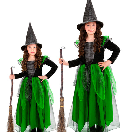 Widmann SRL Heksen kostuum Klaartje groen