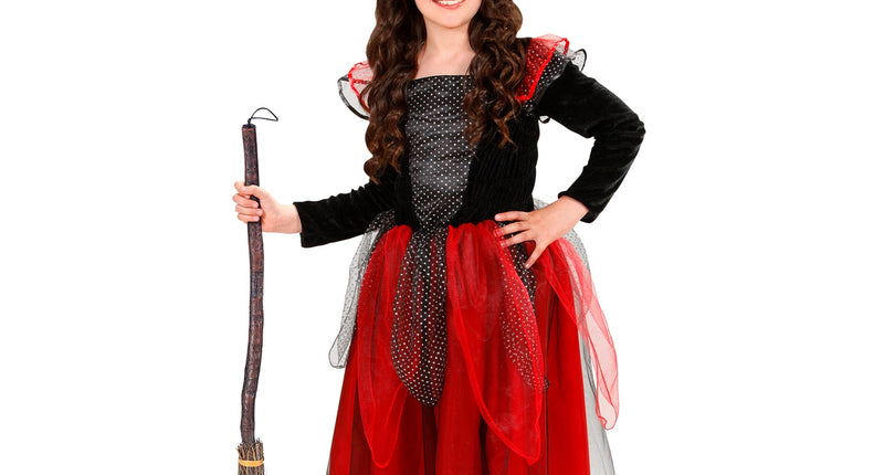 Widmann SRL Heksen kostuum Klaartje rood