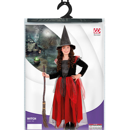 Widmann SRL Heksen kostuum Klaartje rood