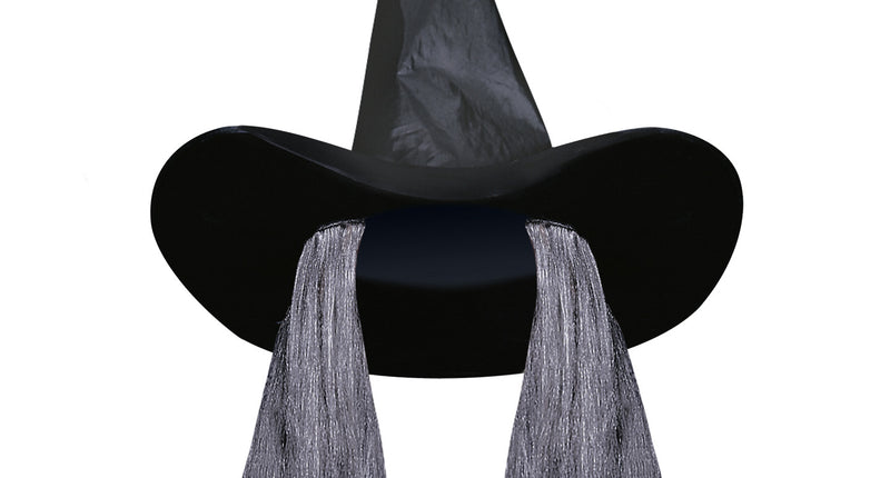 Widmann SRL Heksenhoed zwart met haren