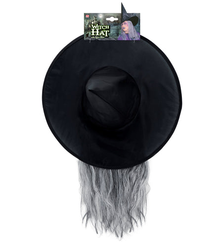 Widmann SRL Heksenhoed zwart met haren