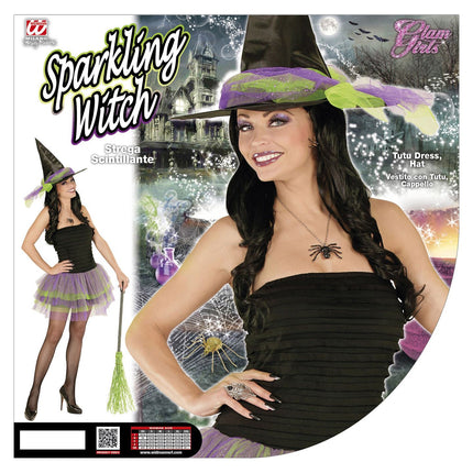 Widmann SRL Heksenjurk paars groen dames