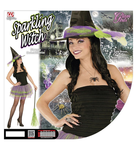 Widmann SRL Heksenjurk paars groen dames