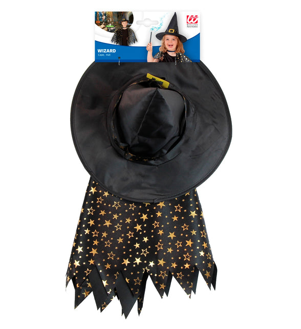 Widmann SRL Heksenset voor kids goud zwart