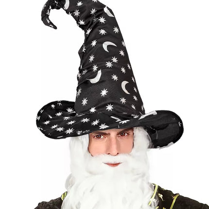 Widmann SRL Heksen/tovenaarshoed met maan en sterren volwassene Vera