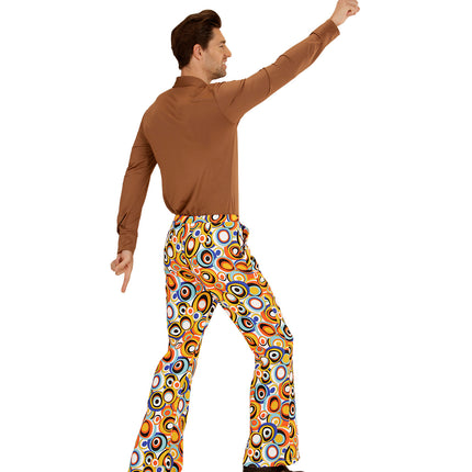 Widmann SRL Heren disco broek jaren 70 cirkels