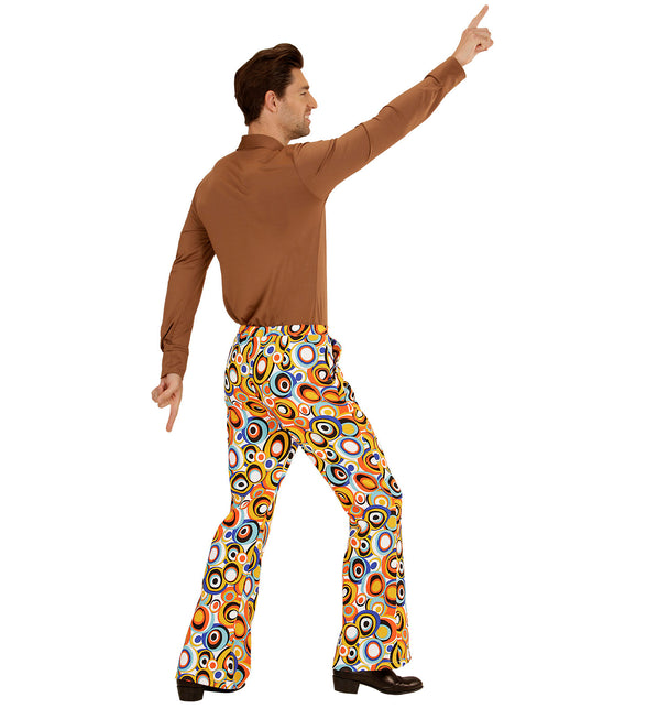 Widmann SRL Heren disco broek jaren 70 cirkels