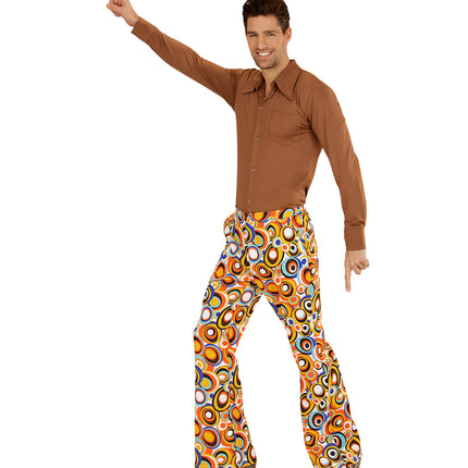 Widmann SRL Heren disco broek jaren 70 cirkels