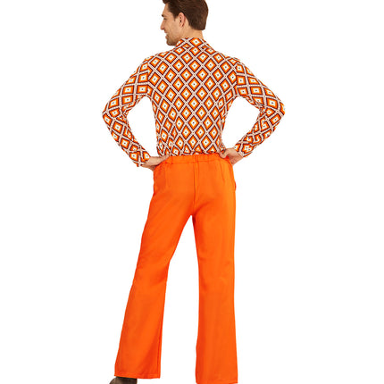 Widmann SRL Heren disco broek jaren 70 oranje