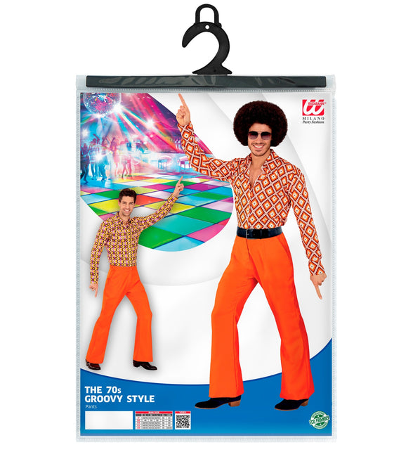 Widmann SRL Heren disco broek jaren 70 oranje