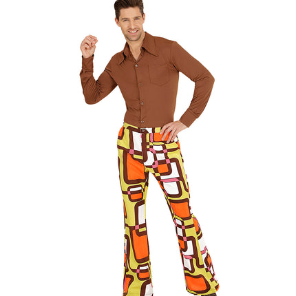 Widmann SRL Heren disco broek jaren 70 vlakken