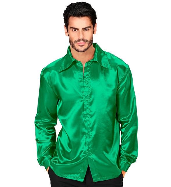 Widmann SRL Heren jaren 70 disco blouse groen