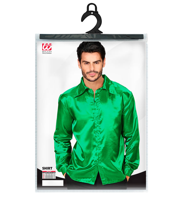 Widmann SRL Heren jaren 70 disco blouse groen