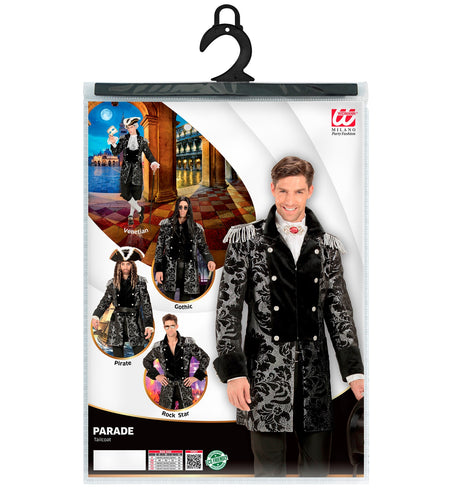 Widmann SRL Heren Parade show jas in zwart en zilver